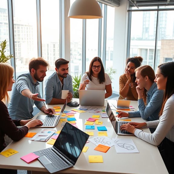 brainstorming with others