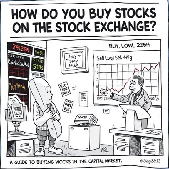 buying stocks in markets